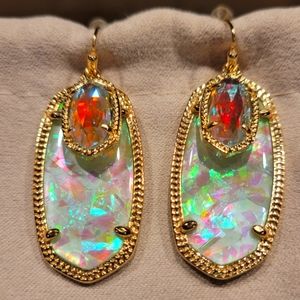 💖NWT RARE💖  KENDRA SCOTT Custom Mint Iridescent Illusion Elle - Dichroic Lee